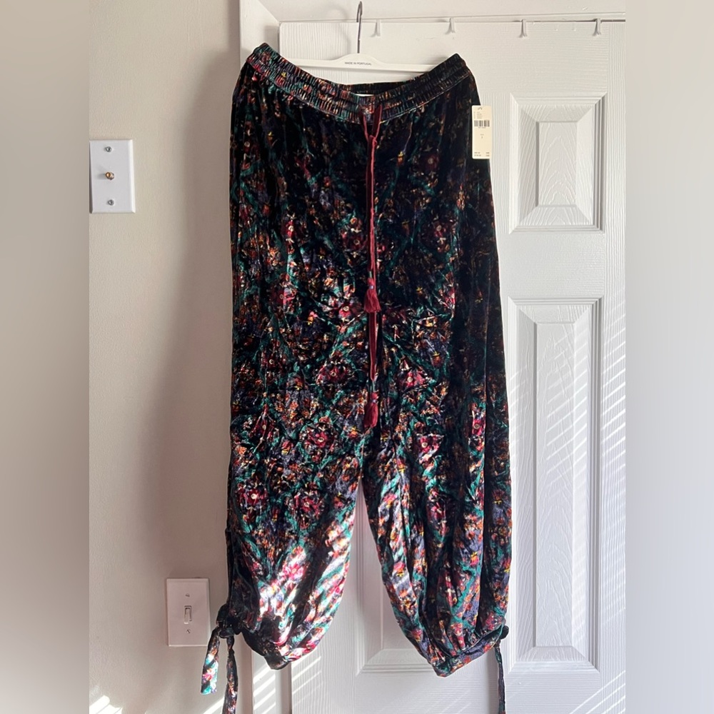 Anthropologie velvet joggers